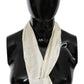 Ivory Silk Stretch Men's Skinny Scarf