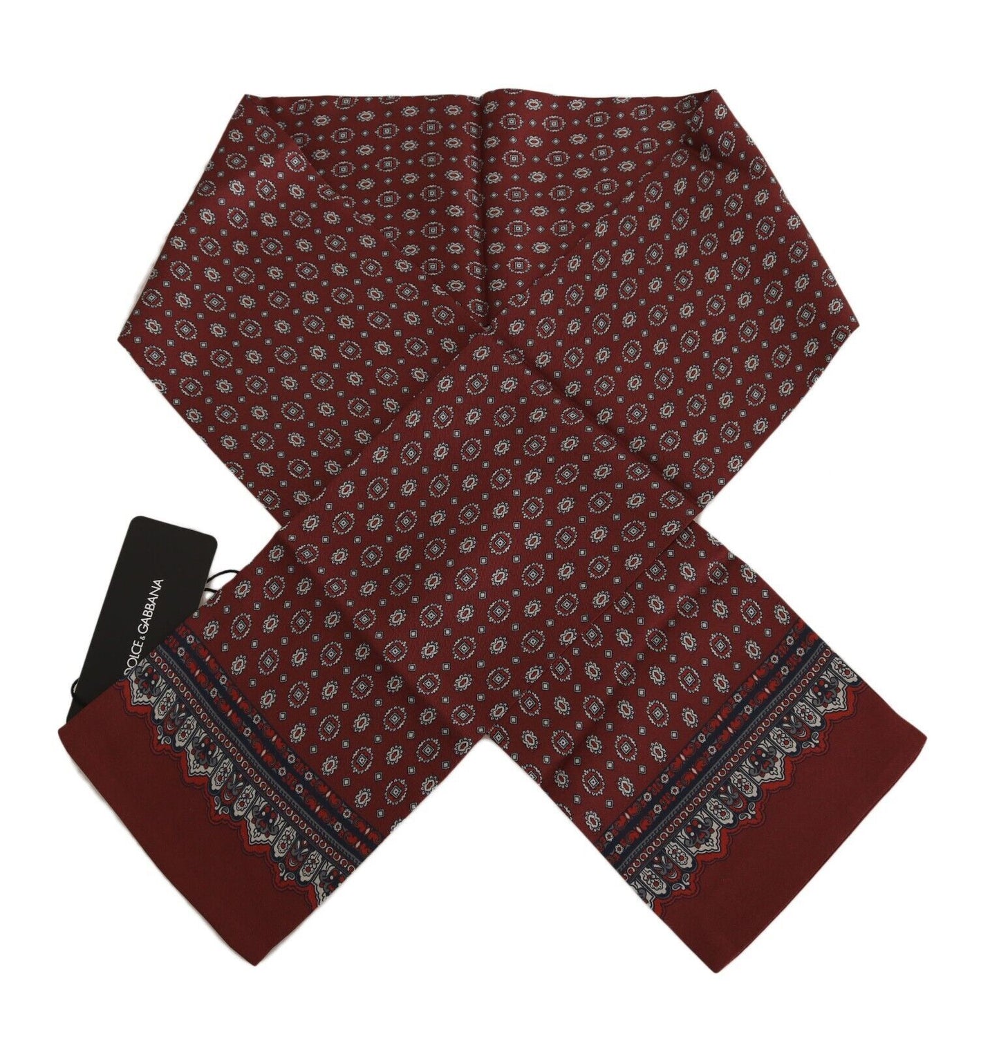 Elegant Maroon Silk Scarf for Men