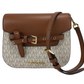 Emilia Small Vanilla Signature PVC Saddle Crossbody Handbag Purse