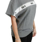 Gray Cotton Sequined Pullover Top Sweater
