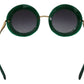 Elegant Gradient Gold Green Sunglasses