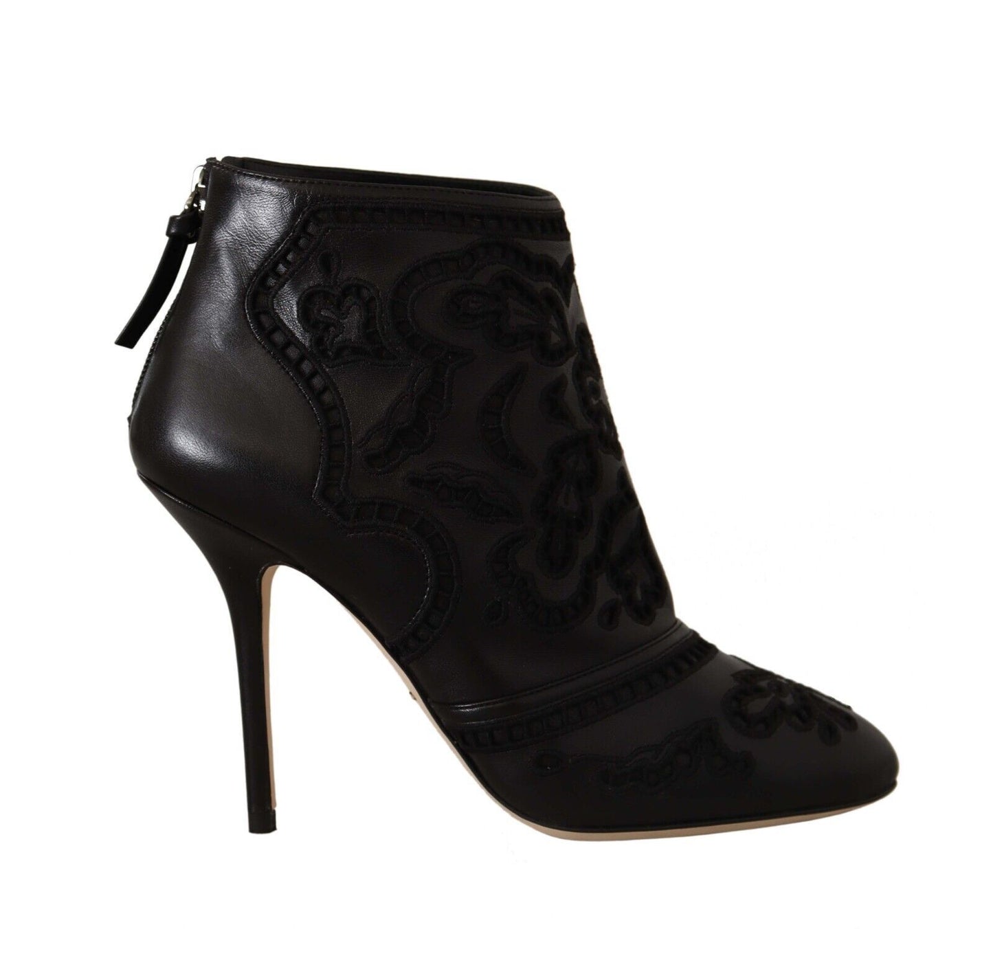 Elegant Black Leather Ankle Boots