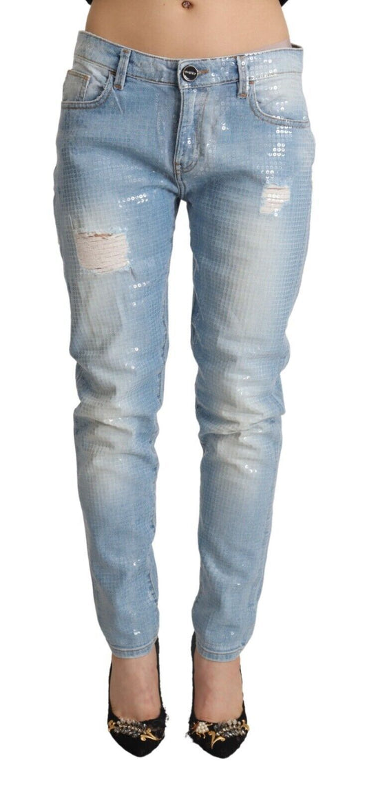 Chic Light Blue Washed Skinny Jeans