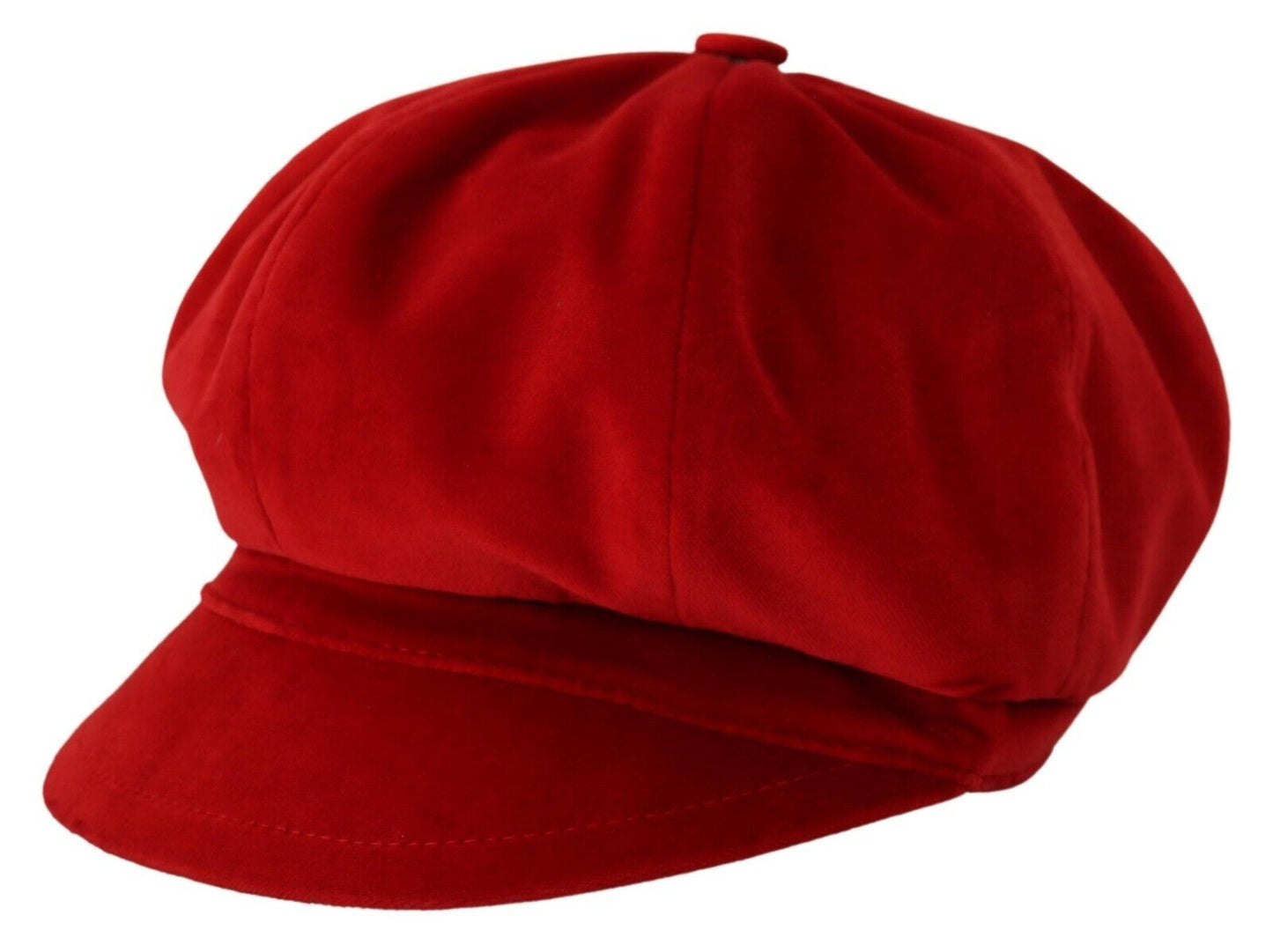 Elegant Red Cabbie Hat