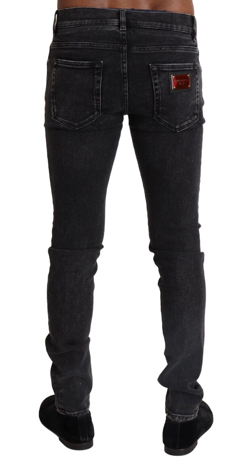 Elegant Slim Fit Black Denim Jeans