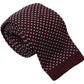 Elegant Bordeaux Silk Bow Tie