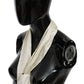 Ivory Silk Stretch Men's Skinny Scarf