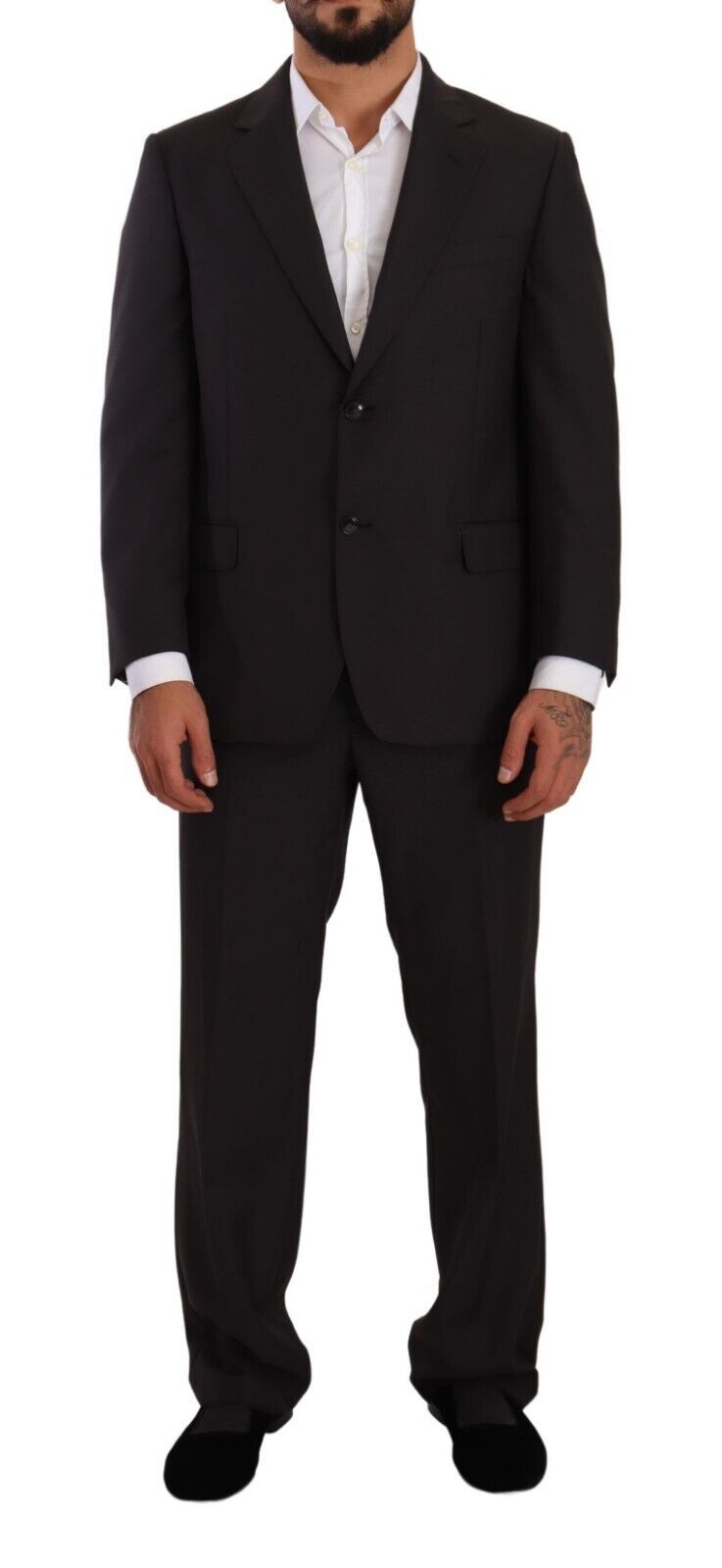 Sleek Grey Regular Fit Two-Piece Suit