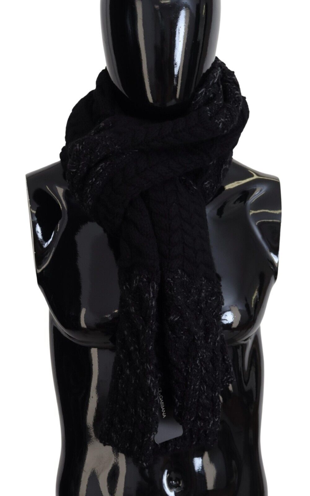 Elite Black Wool Blend Men's Scarf