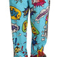 Chic Cartoon Print Knitted Jogger Pants