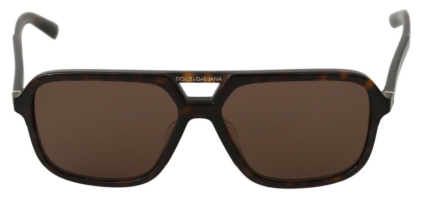 Elegant Brown Patterned Men's Sunglasses