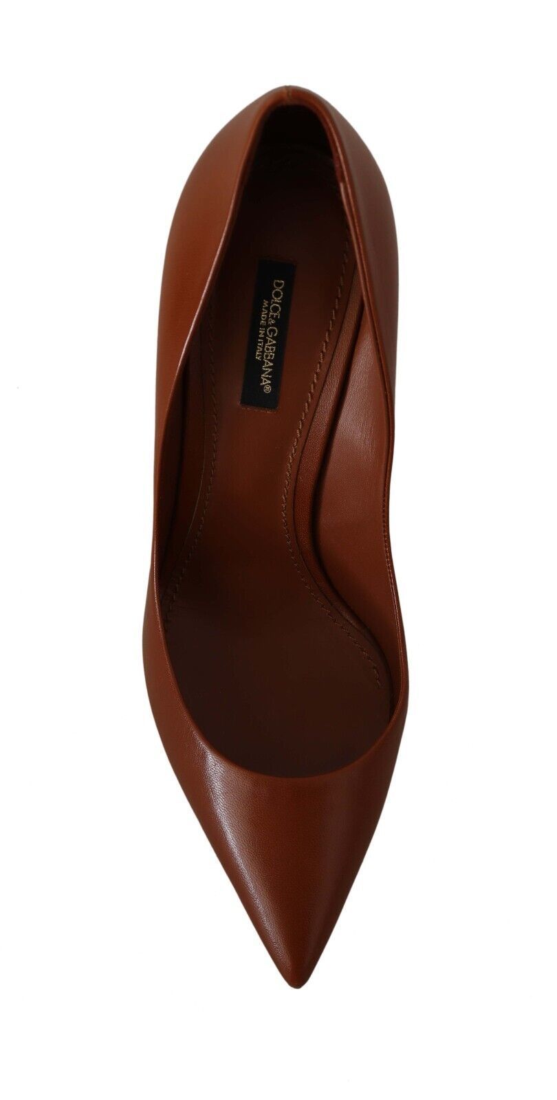 Elegant Leather Pumps in Rich Brown Hue