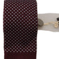 Elegant Bordeaux Silk Bow Tie