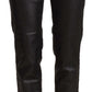 Chic Black Glittered Cropped Pants