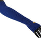 Elegant Knitted Fingerless Elbow Gloves