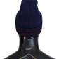 Elegant Virgin Wool Blue Beanie Hat