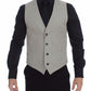 Beige Silk Blend Dress Formal Vest Gilet