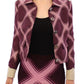 Check Trench Coat Blazer Purple Jacket