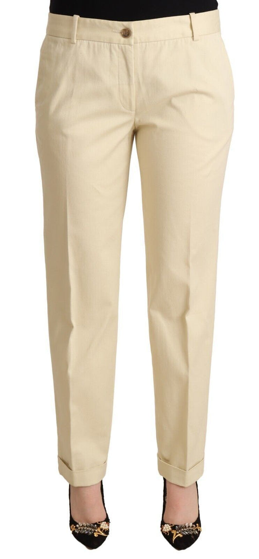 Elegant Mid Waist Tapered Trousers