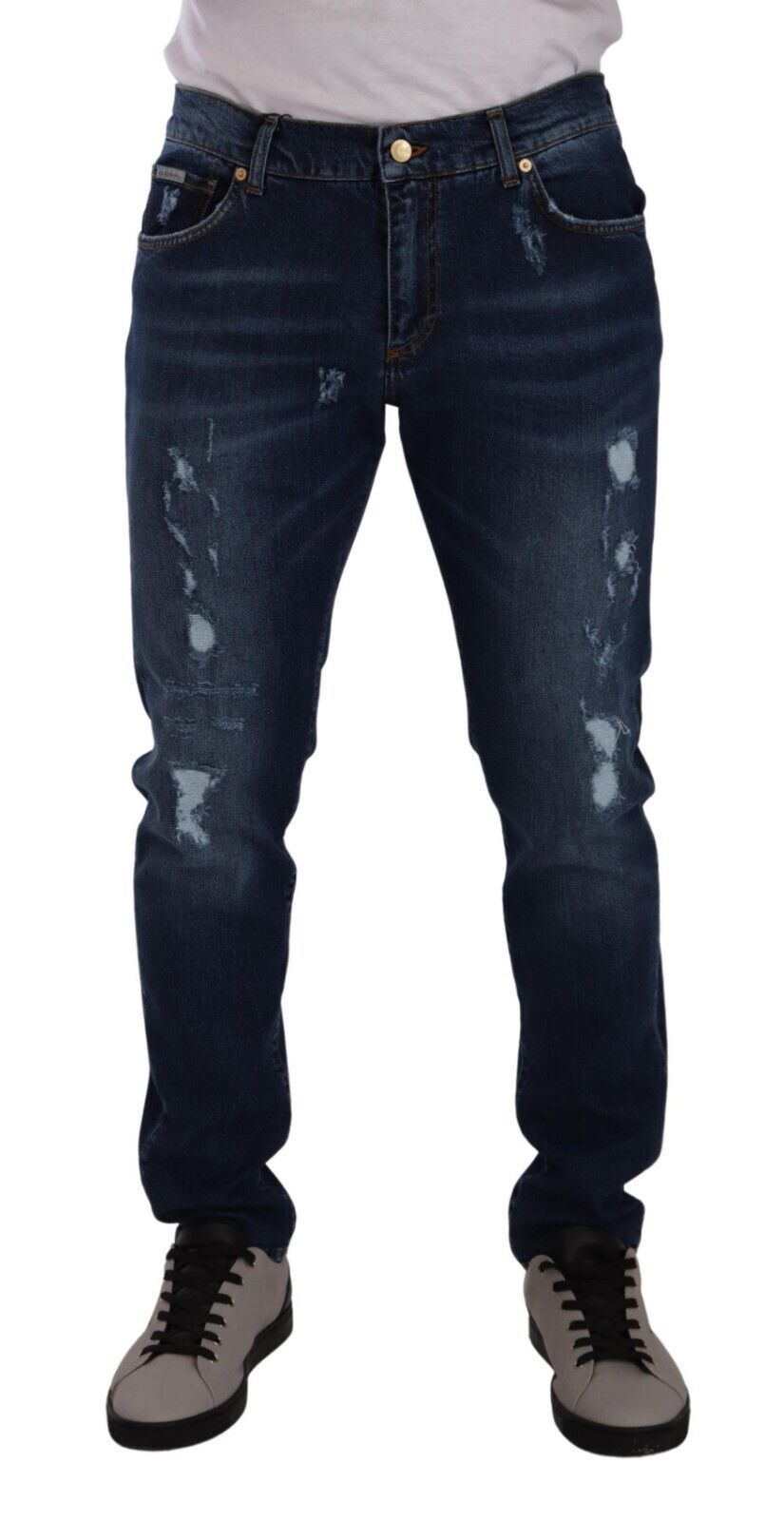 Elegant Dark Blue Skinny Denim Jeans