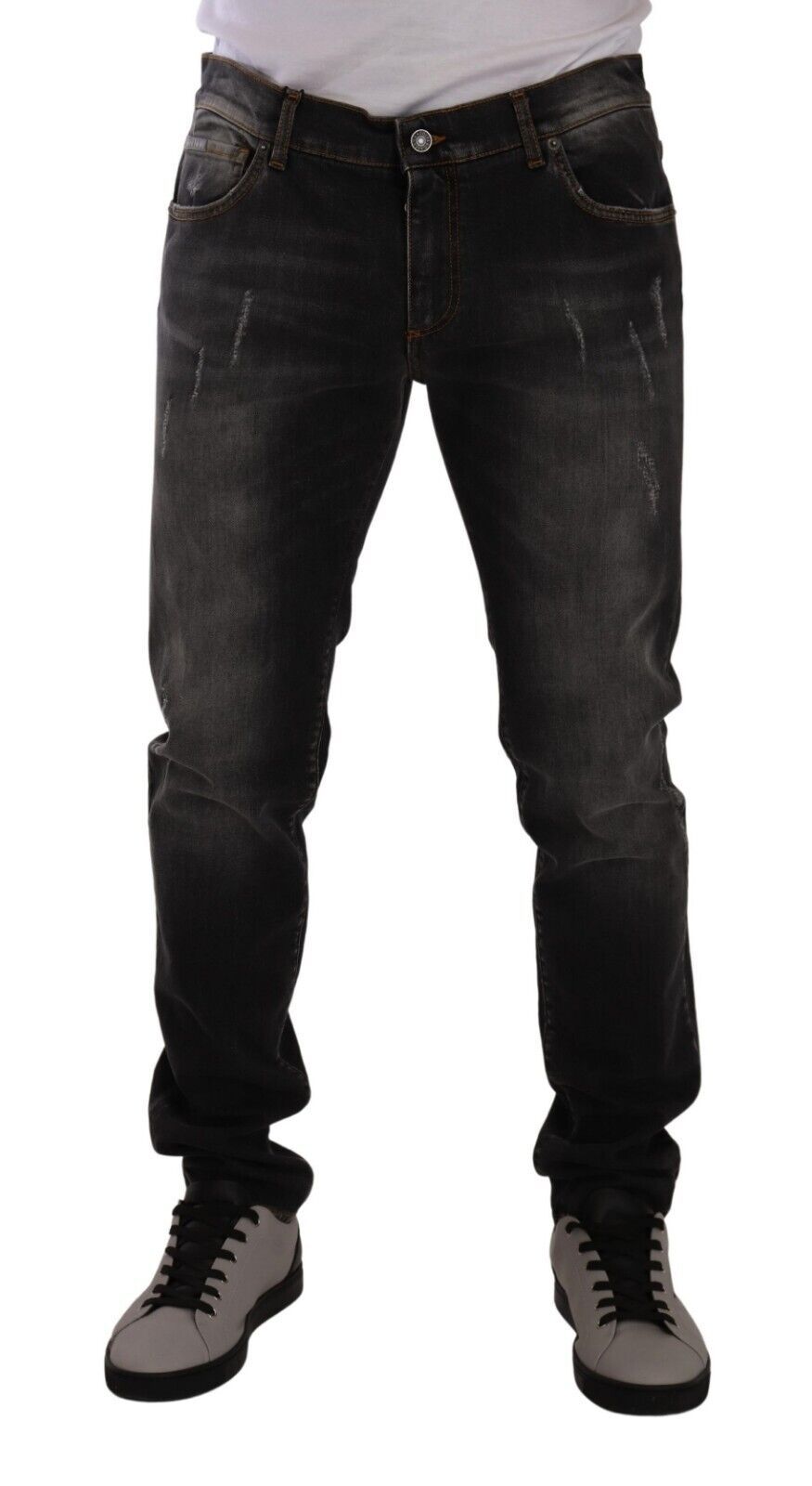 Slim Fit Gray Wash Denim Elegance