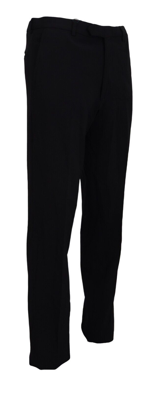 Black Straight Fit Men Formal Trousers Pants