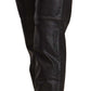Chic Black Glittered Cropped Pants