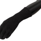 Black Cashmere Silk Hands Mitten Mens Gloves