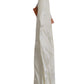 Ivory Silk Stretch Men's Skinny Scarf