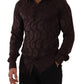 Bordeaux GOLD Logo Silk Slim Fit Mens Shirt