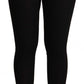 Black Cashmere Stretch Waist Tights Pants