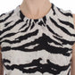 Zebra Print Cashmere Sleeveless Top