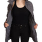 Gray Quilted Long Sleeves Logo Patch Full Zip Jacket