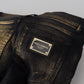 Elegant Black Gold Dust Jeans