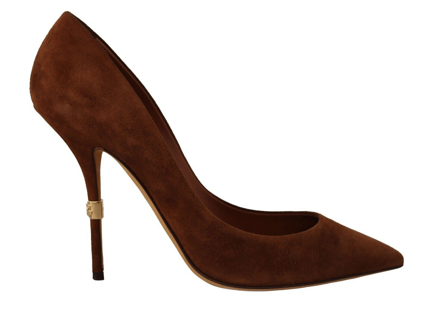 Elegant Suede Stiletto Heels in Rich Brown