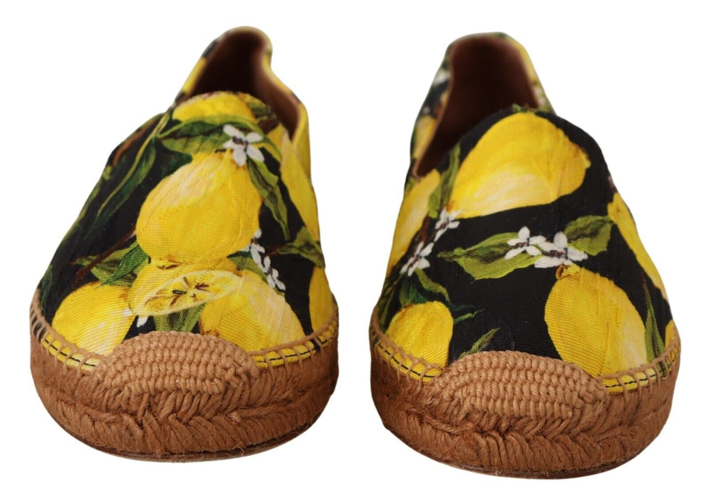 Chic Lemon Print Espadrilles Flats