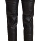 Chic Black Glittered Cropped Pants