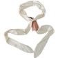 Ivory Silk Stretch Men's Skinny Scarf