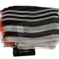 Multicolor Striped Silk Shawl Fringes Scarf