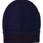 Elegant Virgin Wool Blue Beanie Hat