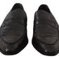 Exquisite Black & Gray Crocodile Loafers