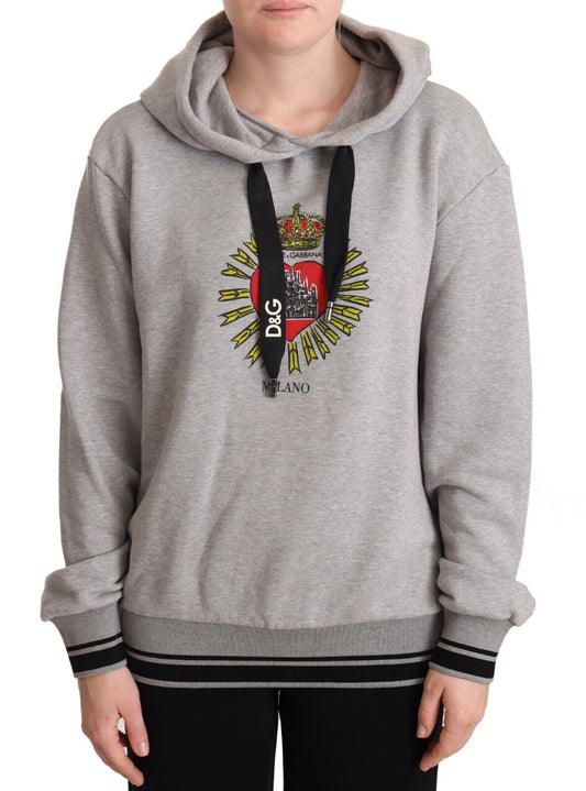 Elegant Gray Sacred Heart Hoodie