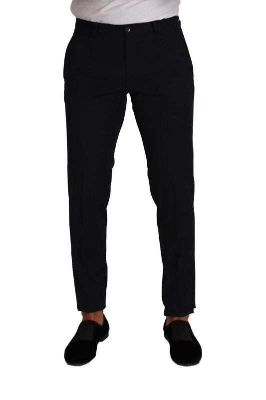 Elegant Slim Fit Wool Trousers