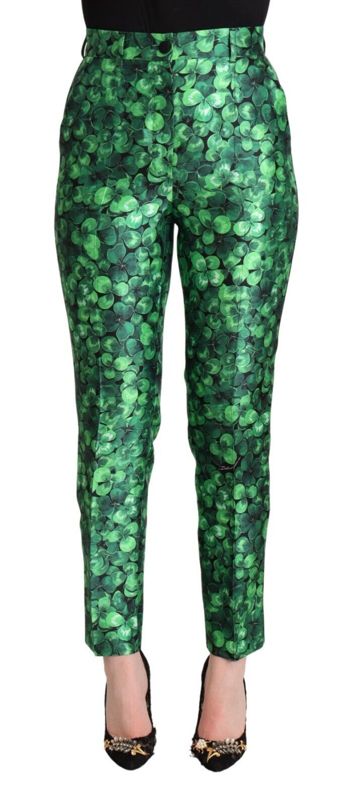 Emerald Envy Tapered Silk Pants