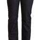 Dark Blue Cotton Stretch Low Waist Straight Denim Jeans