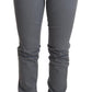 Sleek Gray Low Waist Skinny Jeans