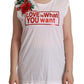 Chic Floral Motif Cotton Tank Top