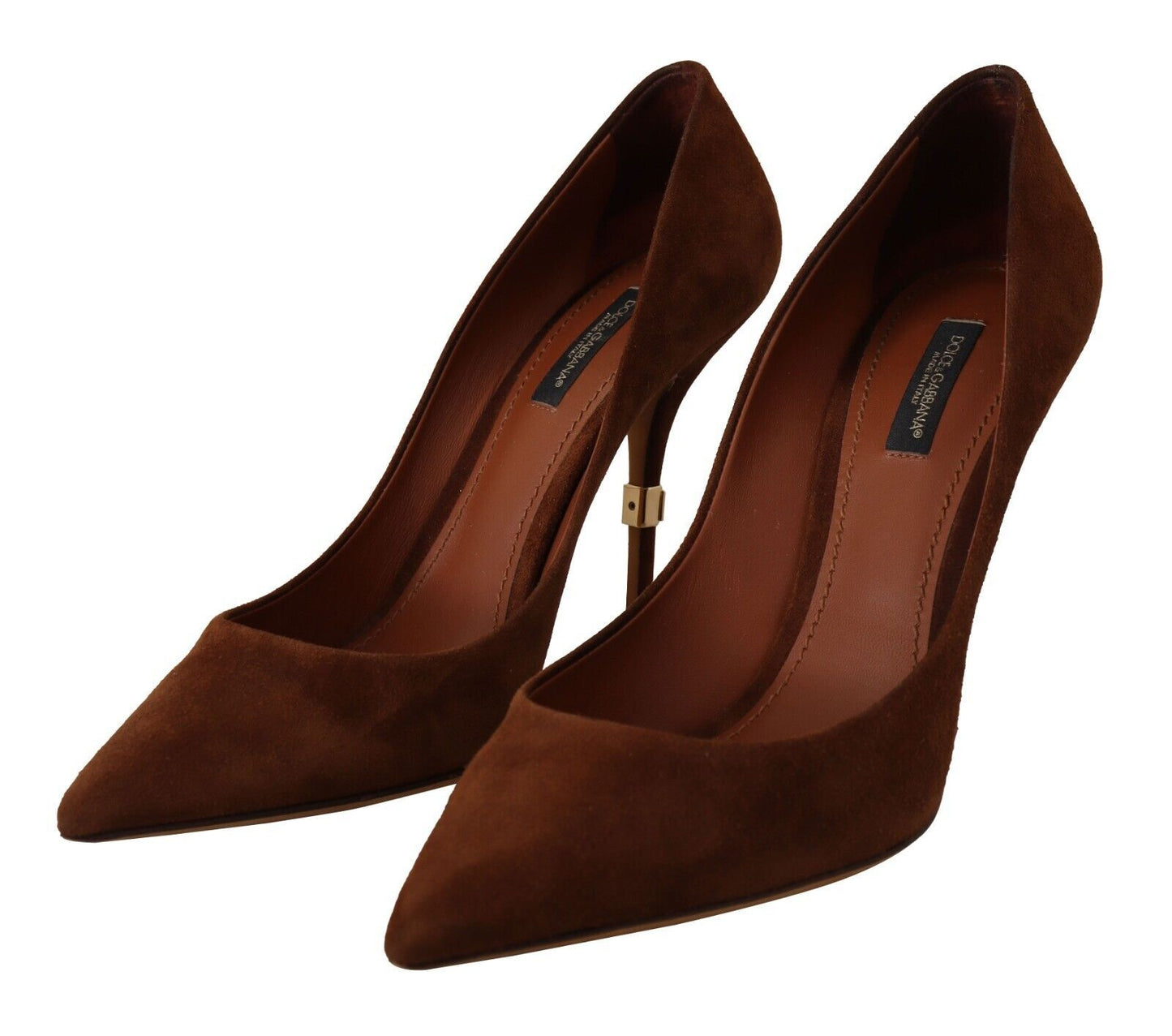 Elegant Suede Stiletto Heels in Rich Brown