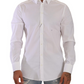 White GOLD Cotton Blend Dress Men Formal Shirt