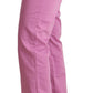 Elegant Tapered Pink Denim Jeans